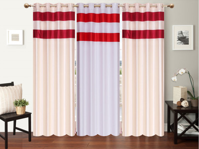 

Furnishing Zone 213 cm (7 ft) Polyester Door Curtain (Pack Of 3)(Plain, Multicolor)