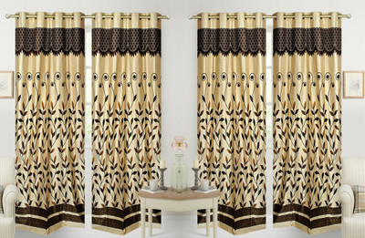 

Shiv Shankar Handloom 213 cm (7 ft) Polyester Door Curtain (Pack Of 4)(Floral, Brown)