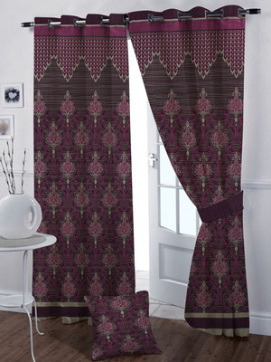 

Zesture 213 cm (7 ft) Jacquard Door Curtain (Pack Of 2)(Motif, Multicolor)