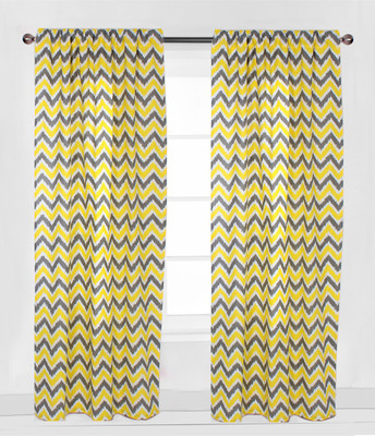 

Bacati 106.48 cm (3 ft) Cotton Window & Door Curtain (Pack Of 2)(Geometric, Multicolor)