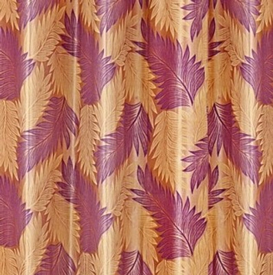 

Cortina 210 cm (7 ft) Polyester Door Curtain Single Curtain(Floral, Purple)