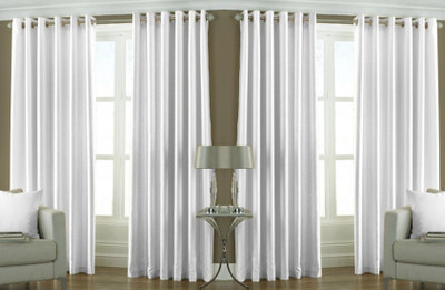 

Shiv Shankar Handloom 274 cm (9 ft) Polyester Long Door Curtain (Pack Of 4)(Plain, White)