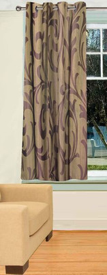 

Trendy Home 150 cm (5 ft) Polyester Window Curtain Single Curtain(Printed, Brown)
