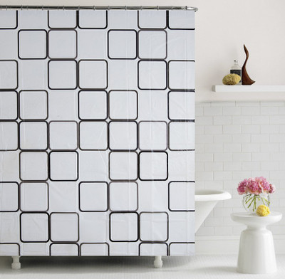 Home Candy 180 cm (6 ft) PVC Shower Curtain Single Curtain(Abstract, Multicolor)