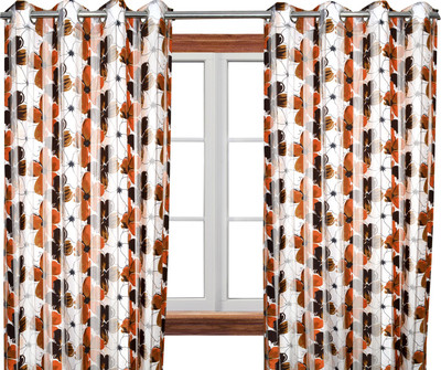 

Alagh Fashions 272 cm (9 ft) Net Long Door Curtain (Pack Of 2)(Floral, Multicolor)