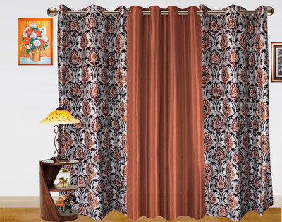9% OFF on Dekor World 215 cm (7 ft) Polyester Door Curtain (Pack Of 3)(Motif, Brown) 9% OFF on Dekor World 215 cm (7 ft) Polyester Door Curtain (Pack Of 3)(Motif, Brown)