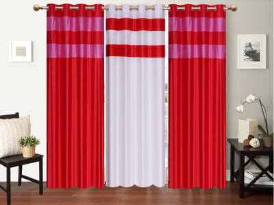 

Furnishing Zone 152 cm (5 ft) Polyester Window Curtain (Pack Of 3)(Plain, Multicolor)