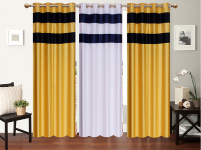 

Furnishing Zone 274 cm (9 ft) Polyester Long Door Curtain (Pack Of 3)(Plain, Multicolor)