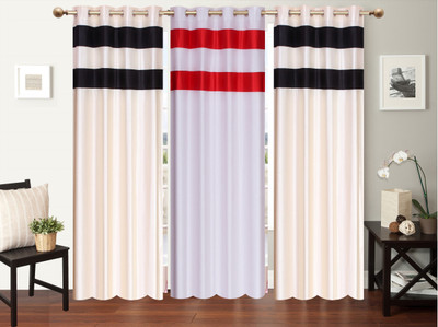 

Furnishing Zone 213 cm (7 ft) Polyester Door Curtain (Pack Of 3)(Plain, Multicolor)
