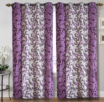 

Home Candy 212 cm (7 ft) Polyester Door Curtain (Pack Of 2)(Floral, Multicolor)