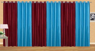 

Ville Style 214 cm (7 ft) Polyester Door Curtain (Pack Of 6)(Solid, Maroon, Blue), Blue;maroon
