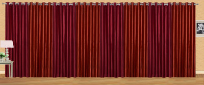 

Stella Creations 214 cm (7 ft) Polyester Door Curtain (Pack Of 8)(Solid, Maroon, Red)