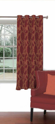 

Skipper 153 cm (5 ft) Blends Window Curtain Single Curtain(Floral, Maroon)