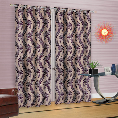 

Cortina 210 cm (7 ft) Polyester Door Curtain (Pack Of 2)(Floral, Multicolor)