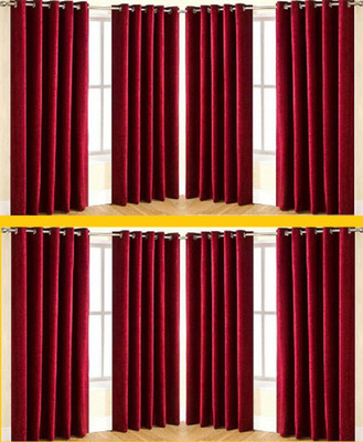 

Galaxy Decorations 82 cm (3 ft) Polyester Window Curtain (Pack Of 8)(Plain, Maroon)
