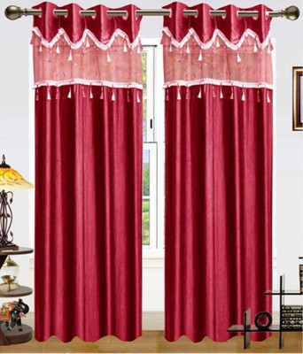 

JT International 213.36 cm (7 ft) Polyester Door Curtain (Pack Of 2)(Self Design, Multicolor)