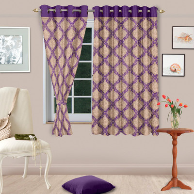 

Cortina 150 cm (5 ft) Polyester Window Curtain (Pack Of 2)(Floral, Maroon)