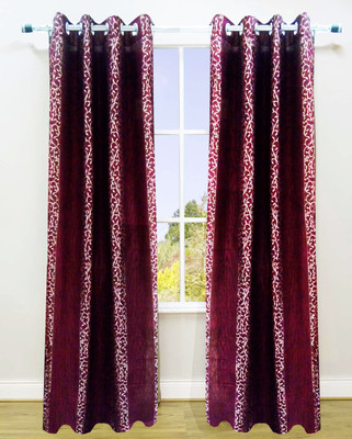 

Homefab India 244 cm (8 ft) Polyester Door Curtain Single Curtain(Printed, Maroon)