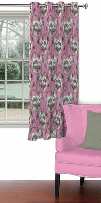 

Skipper 153 cm (5 ft) Blends Window Curtain Single Curtain(Floral, Pink)