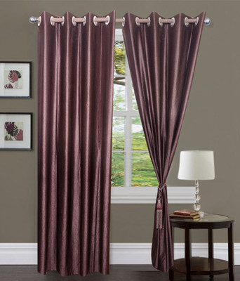 

JT International 213.36 cm (7 ft) Polyester Door Curtain (Pack Of 2)(Solid, Multicolor)