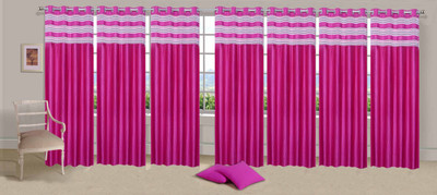 

Ville Style 275 cm (9 ft) Polyester Long Door Curtain (Pack Of 7)(Solid, Pink)
