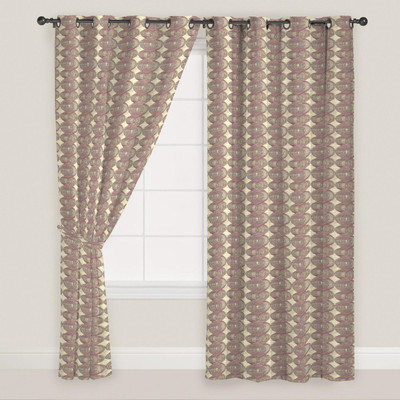 

Presto 150 cm (5 ft) Polyester Window Curtain (Pack Of 2)(Geometric, Lavender)