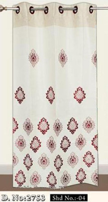 

DRAPEZ 213 m (7 ft) Polyester Door Curtain Single Curtain(Motif, Maroon)