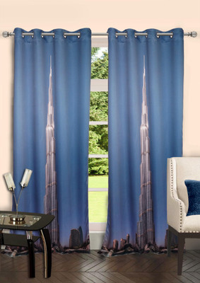 

Lushomes 229 cm (8 ft) Polyester Door Curtain Single Curtain(Printed, Multicolor)