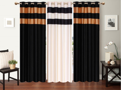 

Furnishing Zone 274 cm (9 ft) Polyester Long Door Curtain (Pack Of 3)(Plain, Multicolor)