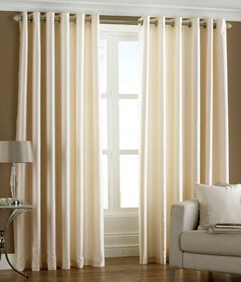 Hargunz 153 cm (5 ft) Polyester Window Curtain Single Curtain(Abstract, Beige) Hargunz 153 cm (5 ft) Polyester Window Curtain Single Curtain(Abstract, Beige)
