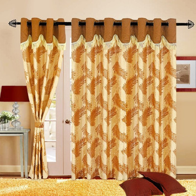 

Italian Fab 152 cm (5 ft) Polyester Window Curtain (Pack Of 2)(Abstract, Multicolor)