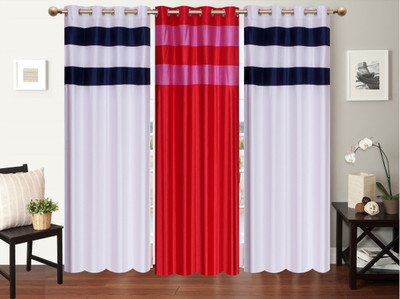 

Furnishing Zone 274 cm (9 ft) Polyester Long Door Curtain (Pack Of 3)(Plain, Multicolor)