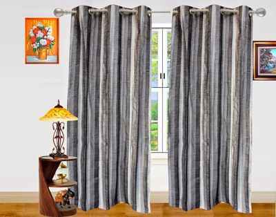 10% OFF on Dekor World 275 cm (9 ft) Polyester Long Door Curtain (Pack Of 2)(Striped, Black) 10% OFF on Dekor World 275 cm (9 ft) Polyester Long Door Curtain (Pack Of 2)(Striped, Black)