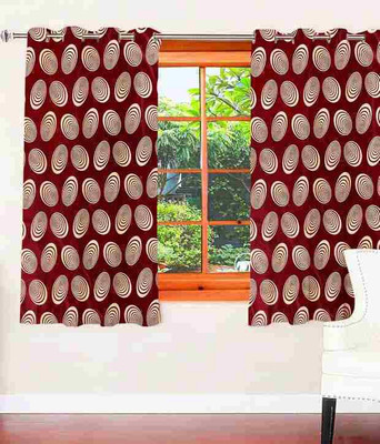 

Zesture 150 cm (5 ft) Polyester Window Curtain (Pack Of 2)(Abstract, Multicolor)