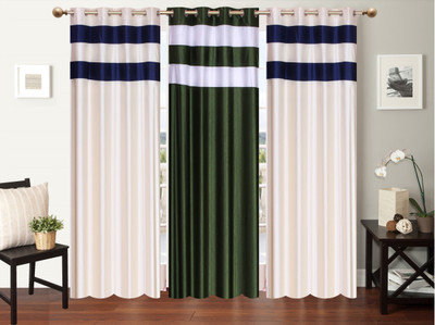 

Furnishing Zone 213 cm (7 ft) Polyester Door Curtain (Pack Of 3)(Plain, Multicolor)