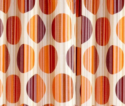 

Cortina 270 cm (9 ft) Polyester Long Door Curtain Single Curtain(Striped, Orange)