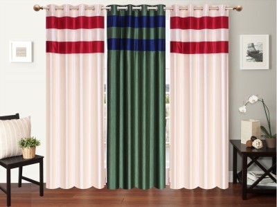 

Furnishing Zone 152 cm (5 ft) Polyester Window Curtain (Pack Of 3)(Plain, Multicolor)