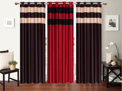 

Furnishing Zone 152 cm (5 ft) Polyester Window Curtain (Pack Of 3)(Plain, Multicolor)
