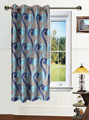 9% OFF on Dekor World 150 cm (5 ft) Polyester Window Curtain Single Curtain(Self Design, Blue) 9% OFF on Dekor World 150 cm (5 ft) Polyester Window Curtain Single Curtain(Self Design, Blue)