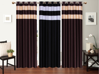 

Furnishing Zone 152 cm (5 ft) Polyester Window Curtain (Pack Of 3)(Plain, Multicolor)