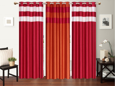 

Furnishing Zone 274 cm (9 ft) Polyester Long Door Curtain (Pack Of 3)(Plain, Multicolor)