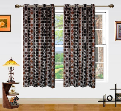 6% OFF on Dekor World 150 cm (5 ft) Polyester Window Curtain (Pack Of 2)(Geometric, Brown) 6% OFF on Dekor World 150 cm (5 ft) Polyester Window Curtain (Pack Of 2)(Geometric, Brown)