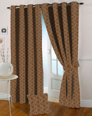 

Presto 210 cm (7 ft) Polycotton Door Curtain Single Curtain(Abstract, Gold)