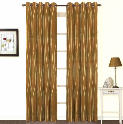 

Skipper 108 cm (4 ft) Polyester, Cotton, Blends Window Curtain Single Curtain(Abstract, Brown)