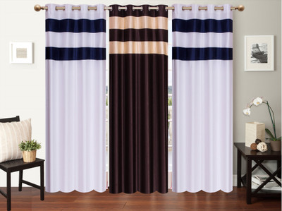 

Furnishing Zone 274 cm (9 ft) Polyester Long Door Curtain (Pack Of 3)(Plain, Multicolor)