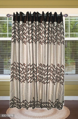 

Shoppeholics 212 cm (7 ft) Polyester Door Curtain Single Curtain(Geometric, Brown)