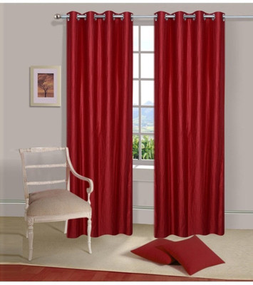 

Jojo Designs 215 cm (7 ft) Polyester Door Curtain (Pack Of 2)(Plain, Red)