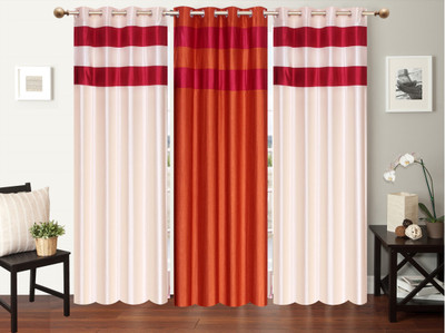 

Furnishing Zone 213 cm (7 ft) Polyester Door Curtain (Pack Of 3)(Plain, Multicolor)