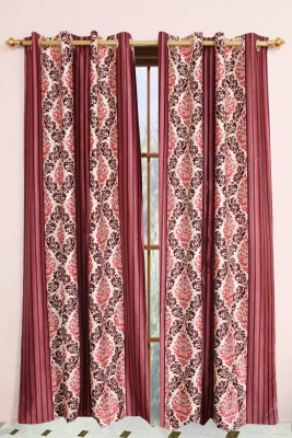 

Metro Living 213 cm (7 ft) Polyester Window & Door Curtain (Pack Of 2)(Printed, Red)