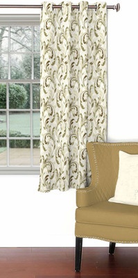 

Skipper 153 cm (5 ft) Blends Window Curtain Single Curtain(Floral, Lime Green)